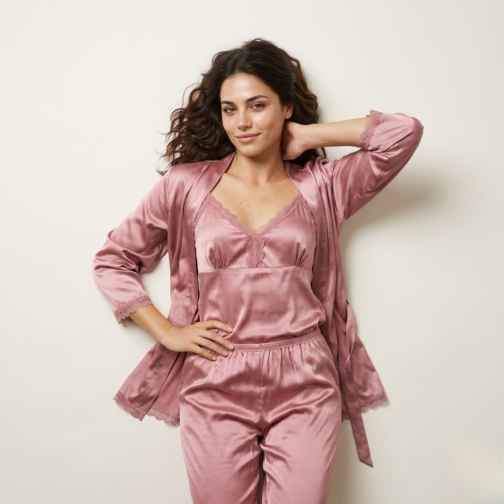 5PC Nightwear Set with Robe