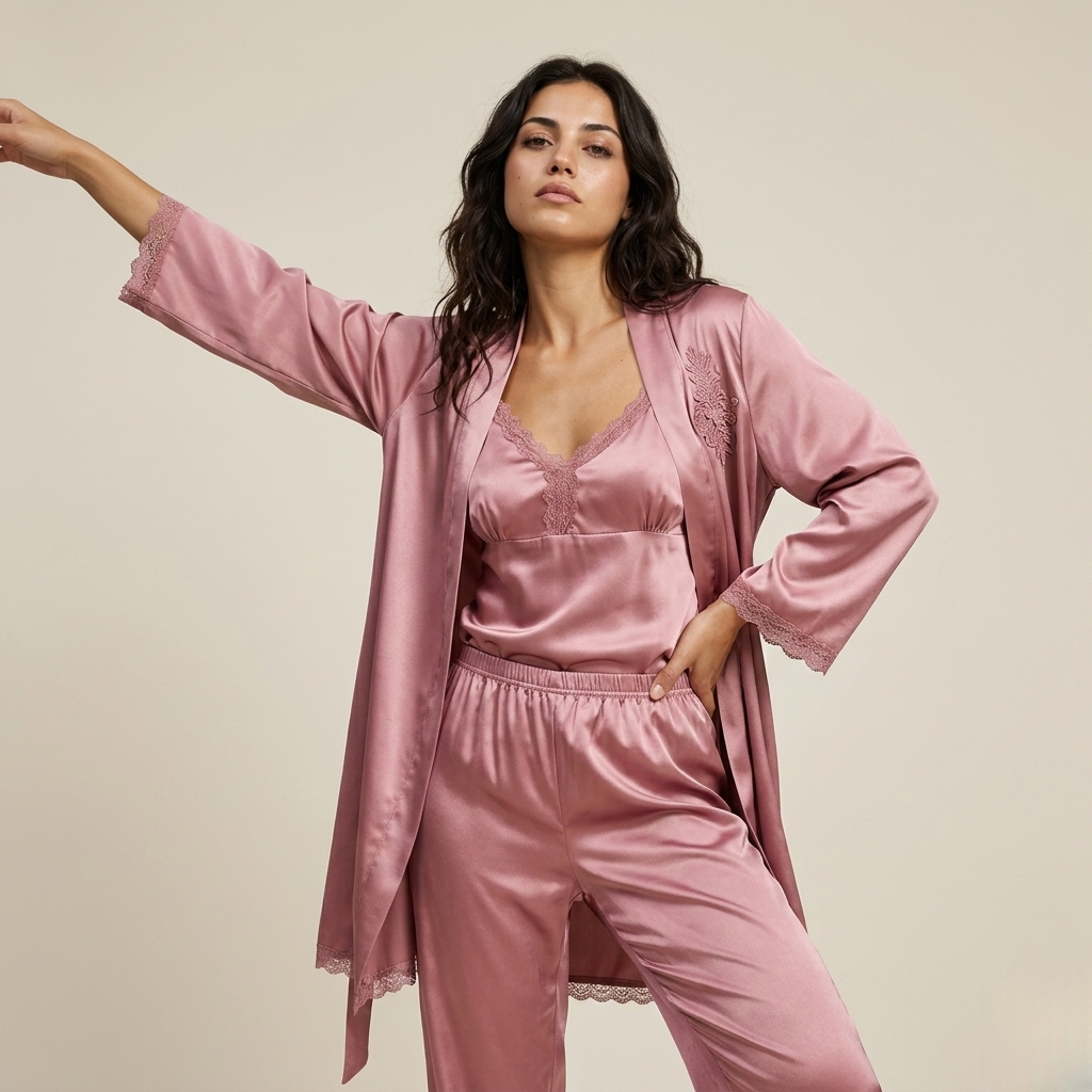 5PC Nightwear Set with Robe