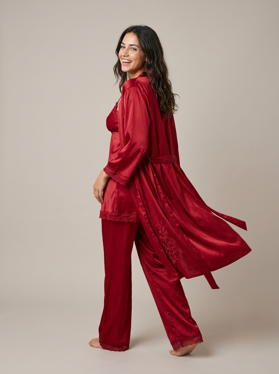5PC Nightwear Set with Robe