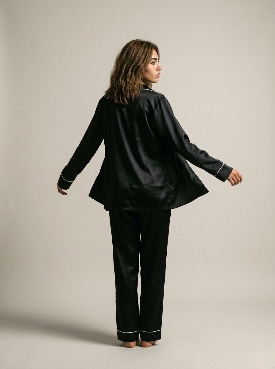 Full Sleeve & Trouser PJ Set - Black