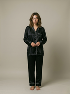 Full Sleeve & Trouser PJ Set - Black