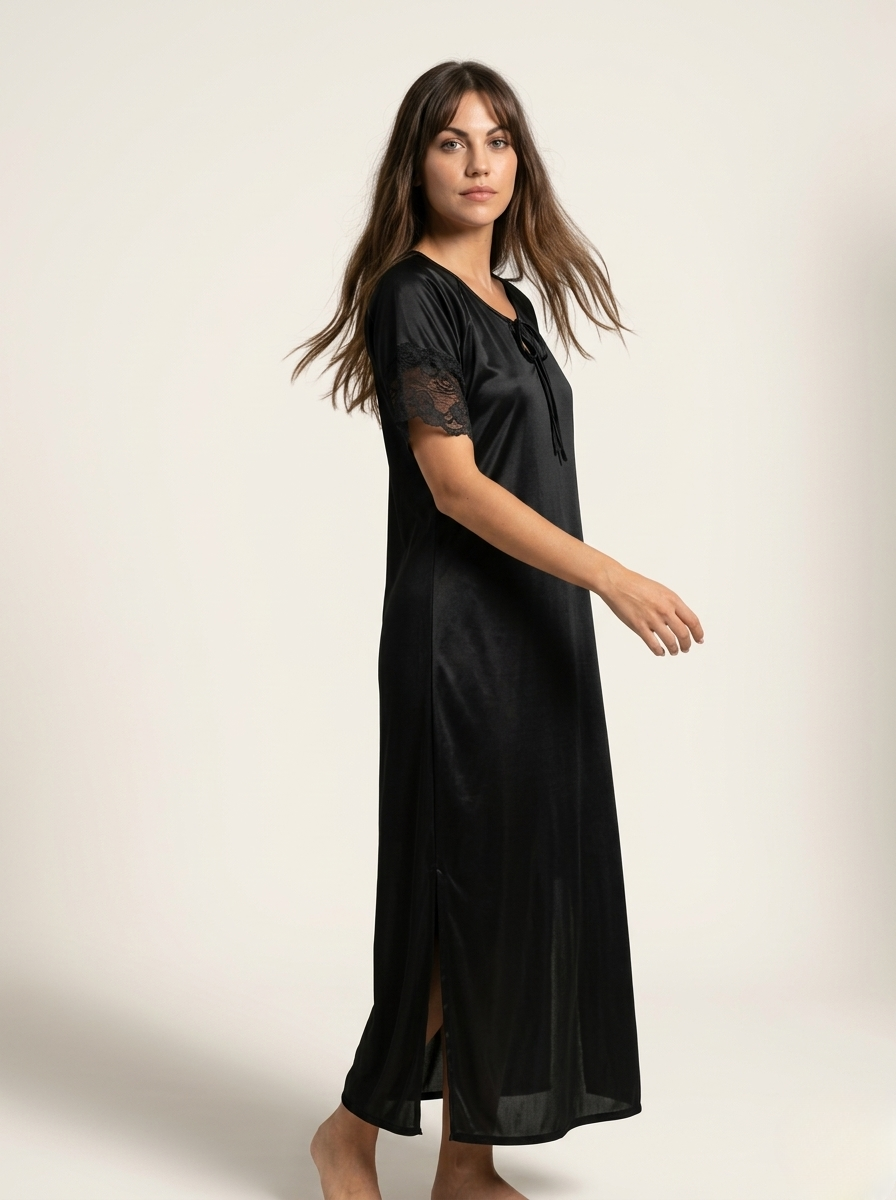 1-Piece Bridal & Daily Nighty - Black