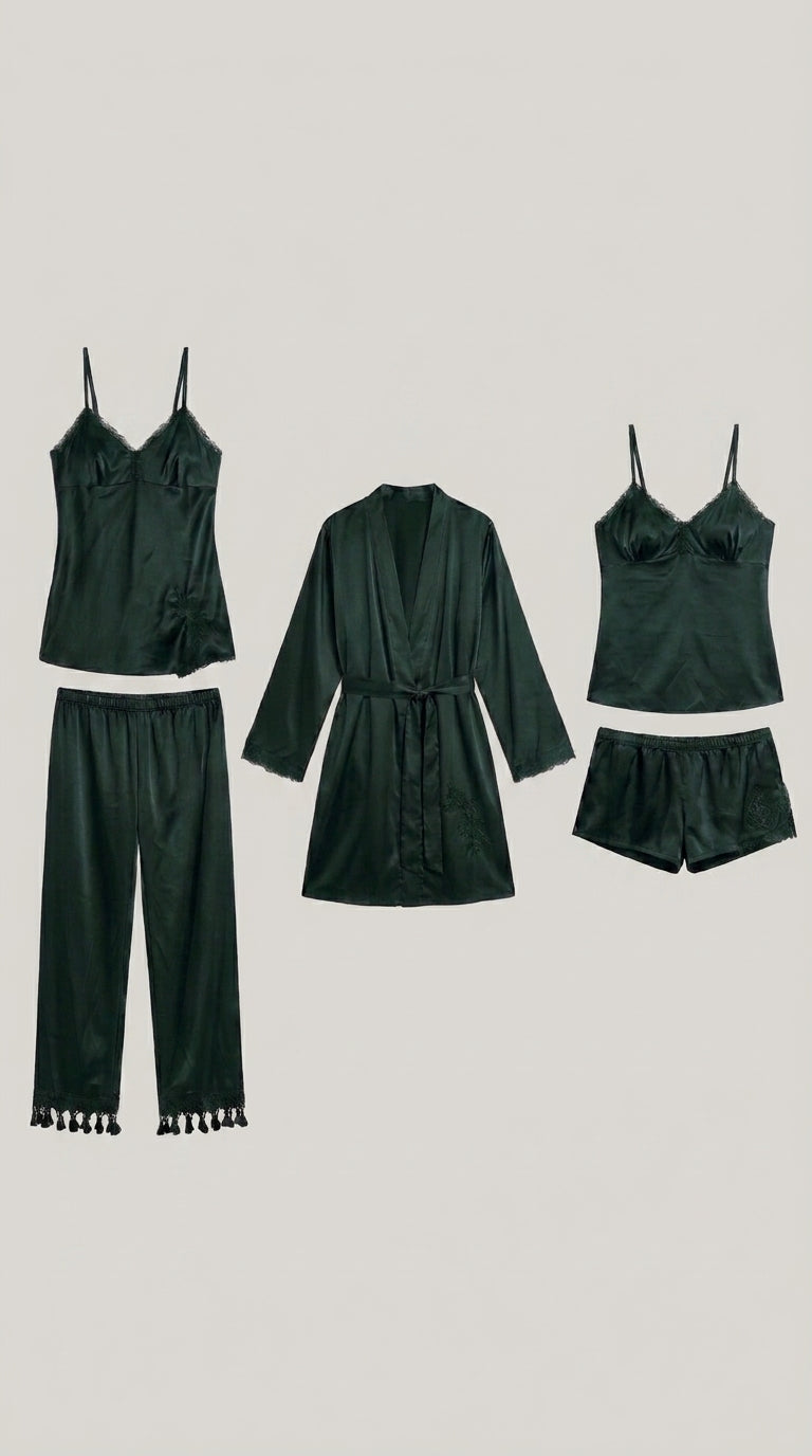 5-Piece Nighty Set - Green