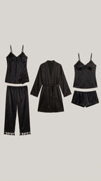 5-Piece Nighty Set - Black