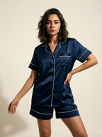 Half Sleeve & Shorts PJ Set - Navy