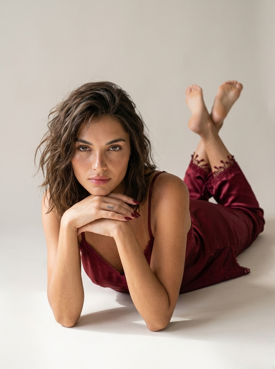 5-Piece Nighty Set - Maroon
