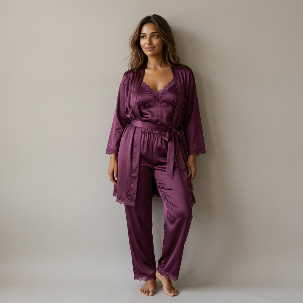 5PC Nightwear Set with Robe