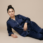Full Sleeve & Trouser PJ Set - Navy