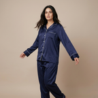 Full Sleeve & Trouser PJ Set - Navy