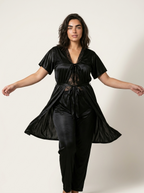 3-Piece Nighty Set - Black