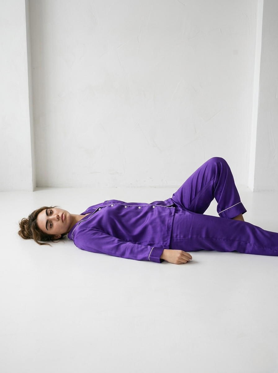 Full Sleeve & Trouser PJ Set - Purple