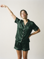 Half Sleeve & Shorts PJ Set - Green