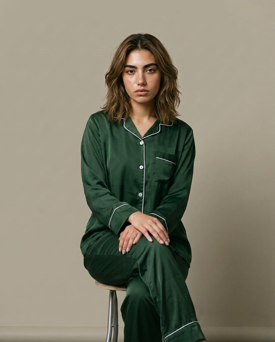 Full Sleeve & Trouser PJ Set - Green