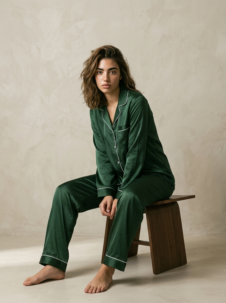 Full Sleeve & Trouser PJ Set - Green