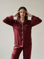 Full Sleeve & Trouser PJ Set - Maroon