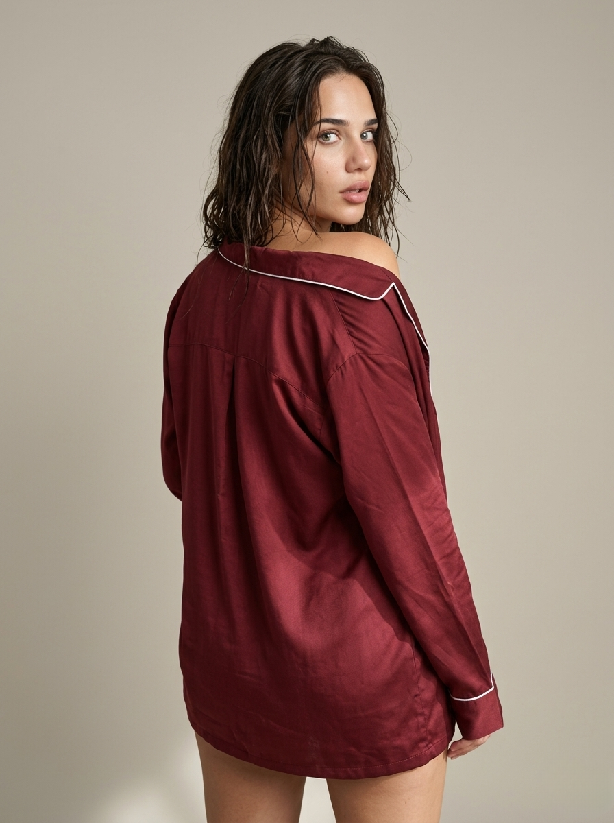 Full Sleeve & Trouser PJ Set - Maroon
