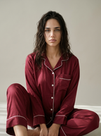 Full Sleeve & Trouser PJ Set - Maroon