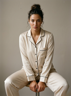 Full Sleeve & Trouser PJ Set - White